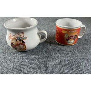 Pair Of 2003 Campbell Kids 100 Year Celebration Large Soup Bowl Mug/ Reg Mug